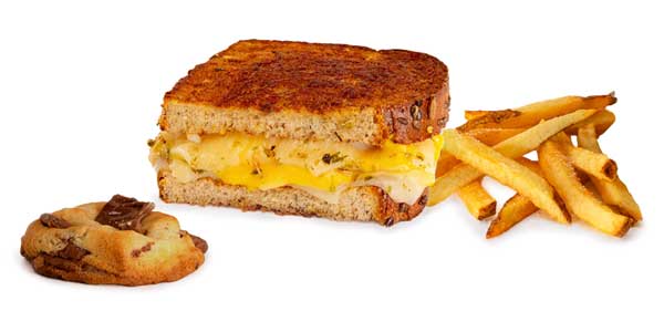 Gilled cheese sandwich kids meal